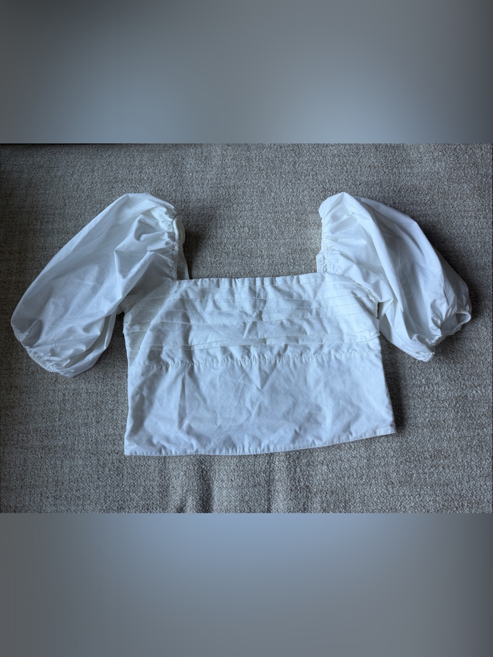 Abercrombie & Fitch White Puff Sleeve Top